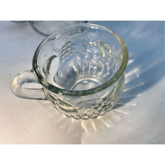 Glass punch bowl glasses / mugs (6) - Picture 4 of 10